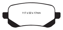 Load image into Gallery viewer, EBC 08-11 Chrysler Town & Country 3.3 Ultimax2 Rear Brake Pads