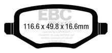 Load image into Gallery viewer, EBC 12+ Chrysler Town & Country 3.6 Ultimax2 Rear Brake Pads