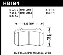 Load image into Gallery viewer, Hawk 96 & 00-02 Dodge Viper GTS/00-02 Viper RT 10 / 00 Ford Mustang SVT Cobra Race DTC-70 Brake Pads
