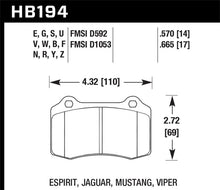 Load image into Gallery viewer, Hawk 96 & 00-02 Dodge Viper GTS/00-02 Viper RT 10 / 00 Ford Mustang SVT Cobra Race DTC-70 Brake Pads