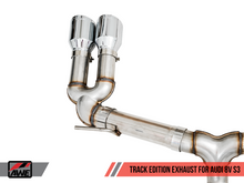 Load image into Gallery viewer, AWE Tuning Audi 8V S3 Track Edition Exhaust w/Chrome Silver Tips 102mm