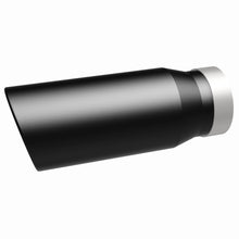 Load image into Gallery viewer, MagnaFlow Tip Stainless Black Coated Single Wall Round Single Outlet 5in Dia 4in Inlet 13in L