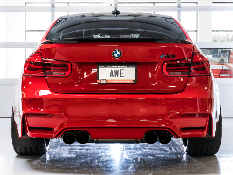 AWE Tuning BMW F8X M3/M4 Track Edition Catback Exhaust - Diamond Black Tips