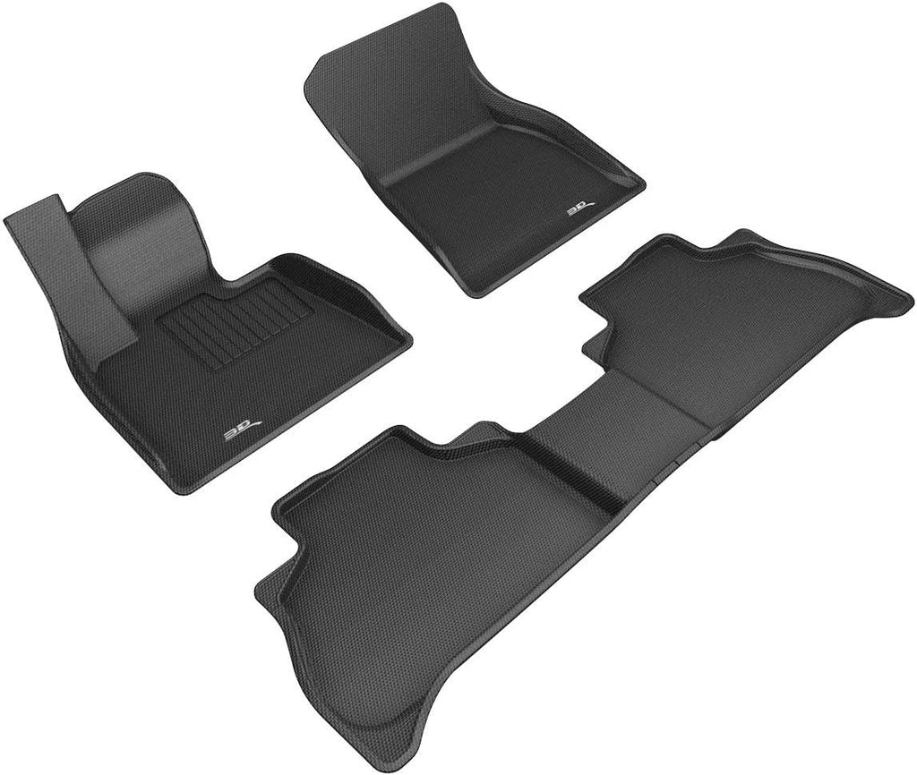 3D MAXpider 19-23 BMW X5 (G05)  7-Passenger Kagu Floormat Complete Set - Black