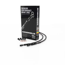 Load image into Gallery viewer, Goodridge 80-83 Yamaha RD350LC Carbon Race Front SS Brake Lines w/Black Fittings