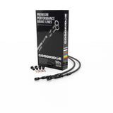 Goodridge 94-97 Honda VFR750FR-VR Carbon Rear SS Brake Lines w/Black Fittings