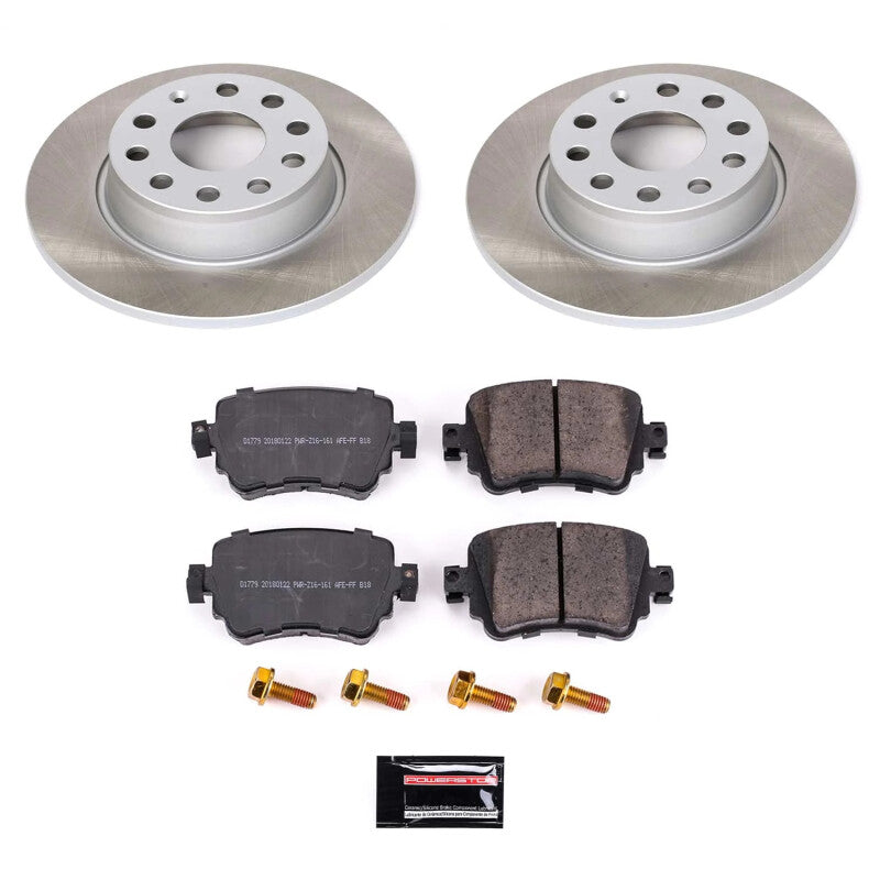 Power Stop 15-22 Volkswagen Passat Rear Semi-Coated Rotor Kit