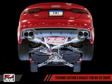 Load image into Gallery viewer, AWE Tuning Audi B9 S5 3.0T Touring Edition Exhaust - Chrome Silver Tips (102mm)