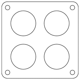 Cometic Holley Dominator 4-Hole .060in Fiber Carburetor Gasket - 2.00in Holes
