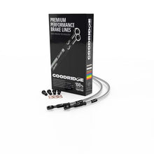 Load image into Gallery viewer, Goodridge 04-10 Triumph Speed III 1050 Clear Rear SS Brake Lines w/Black Fittings