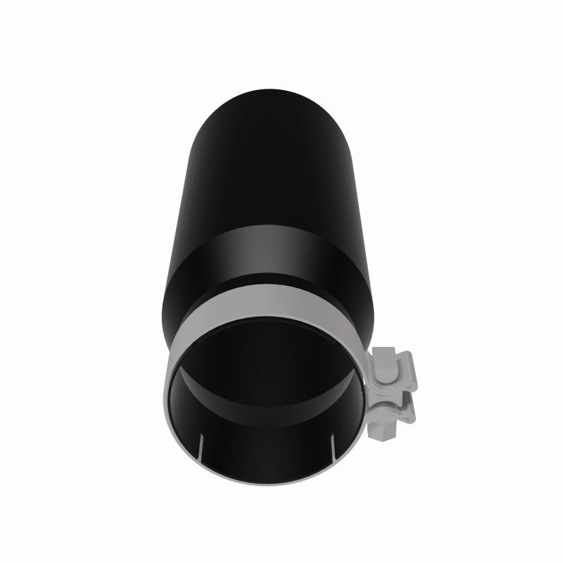 MagnaFlow Tip Stainless Black Coated Single Wall Round Single Outlet 5in Dia 4in Inlet 13in L