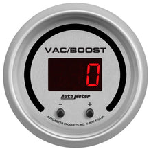 Load image into Gallery viewer, Autometer 52.4mm Silver Switchable 0-1600 PSI/0-110 BAR Vacuum/Boost Ultra-Lite Elite Digital Gauge