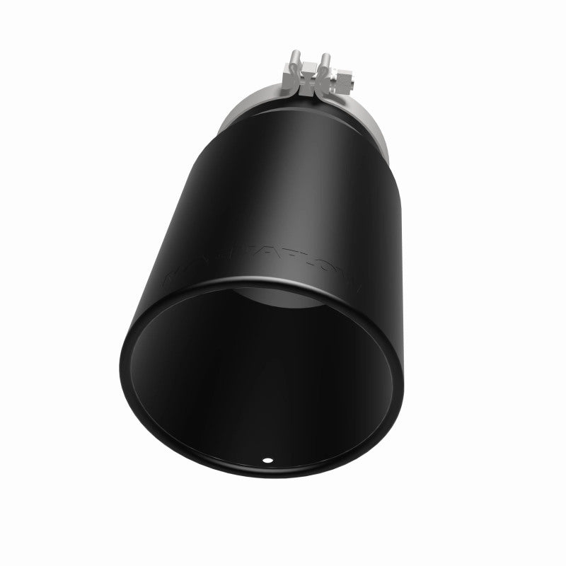 MagnaFlow Tip Stainless Black Coated Single Wall Round Single Outlet 6in Dia 5in Inlet 13in L