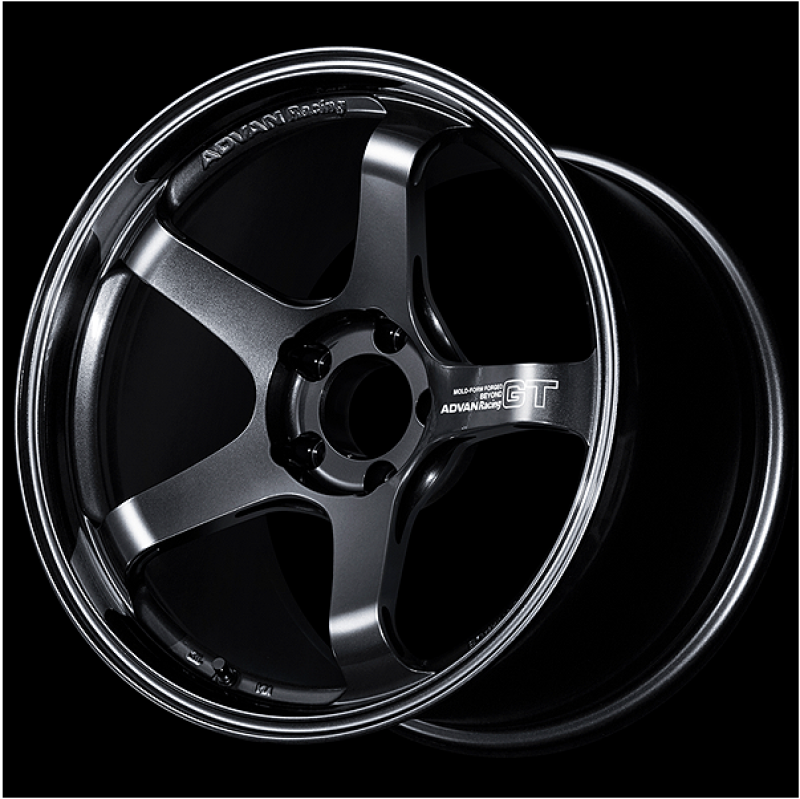 Advan GT Beyond 18X9.5 +25 5-112 Racing Titanium Black Wheel