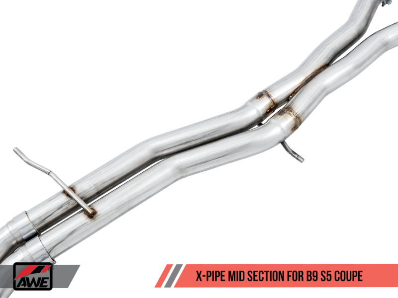 AWE Tuning Audi B9 S5 Coupe 3.0T Track Edition Exhaust - Diamond Black Tips (102mm)