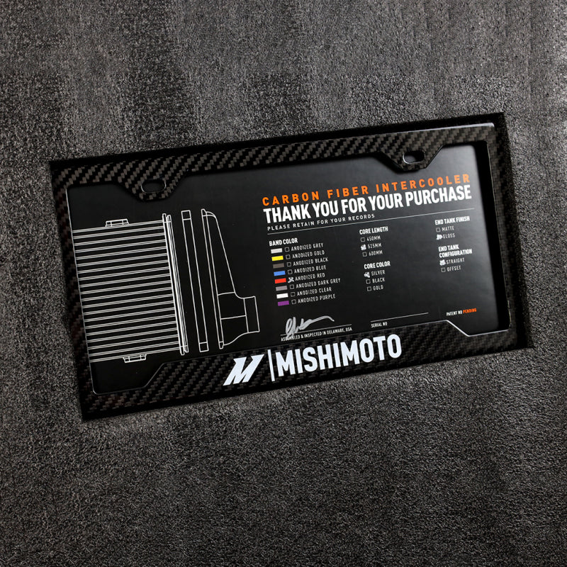 Mishimoto Universal Carbon Fiber Intercooler - Matte Tanks - 600mm Black Core - S-Flow - P V-Band