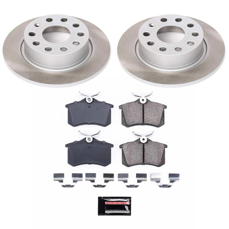 Power Stop 12-18 Volkswagen Jetta Rear Semi-Coated Rotor Kit