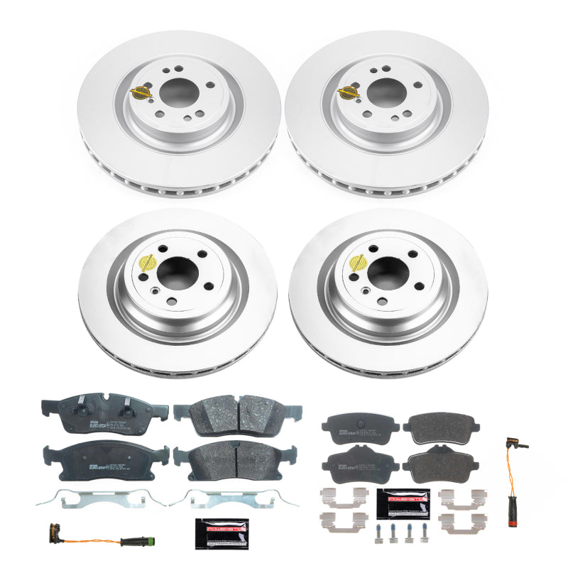 Power Stop 16-17 Mercedes-Benz GLE400 Front and Rear Eurostop Brake Kit