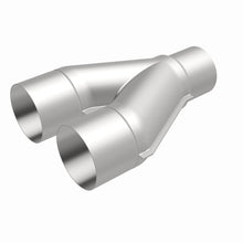 Load image into Gallery viewer, MagnaFlow Universal Trans Y-Pipe All SS 4inch (Dual) 3.5inch (Single) x 13inch (Overall)