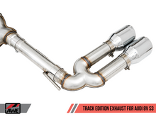 Load image into Gallery viewer, AWE Tuning Audi 8V S3 Track Edition Exhaust w/Chrome Silver Tips 102mm