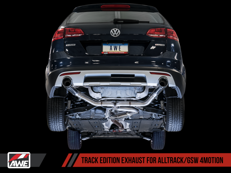 AWE Tuning VW MK7 Golf Alltrack/Sportwagen 4Motion Track Edition Exhaust - Diamond Black Tips