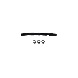 Deatschwerks Convoluted Tubing 150mm Length x 10mm ID Side 1 x 10mm ID Side 2 - Black