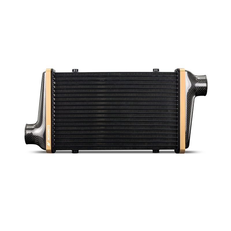 Mishimoto Universal Carbon Fiber Intercooler - Matte Tanks - 525mm Gold Core - C-Flow - C V-Band