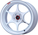 Enkei PF06 18x8.5in 5x100 BP 45mm Offset 75mm Bore White Machined Wheel