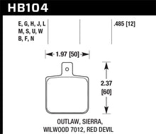 Load image into Gallery viewer, Hawk Wilwood DL Single Outlaw w/ 0.156 in. Center Hole DTC-70 Motorsports Brake Pads