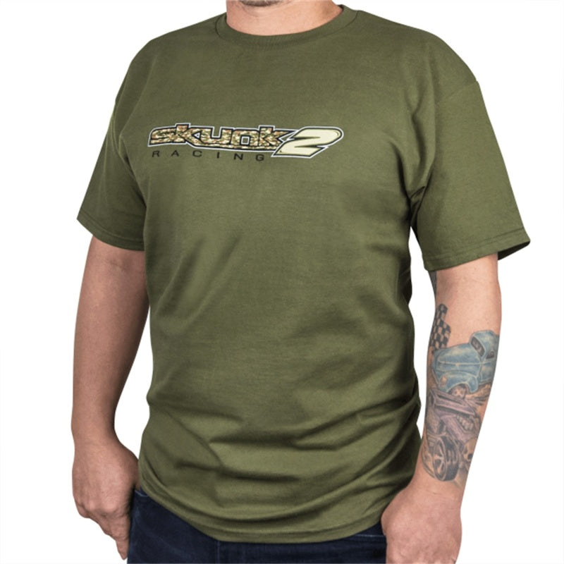 Skunk2 Camo Logo Mens T-Shirt Green - XXL