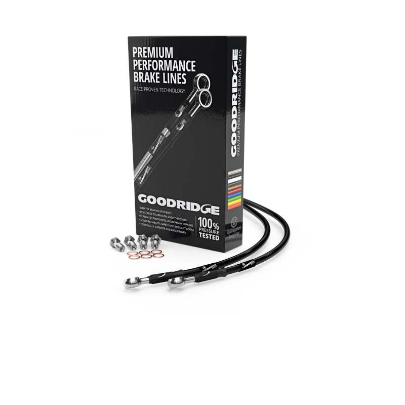 Goodridge 15-23 Harley-Davidson FLTRX/FLTRXS/ST Clear Front Brake Line w/Black Fitting