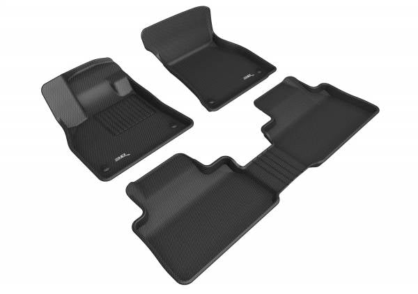 3D MAXpider 19-21 Audi E-Tron Kagu 1st 2nd Row Floormats - Black