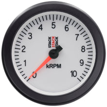 Load image into Gallery viewer, Autometer Stack Sport 88mm 0-10K RPM Tachometer - White