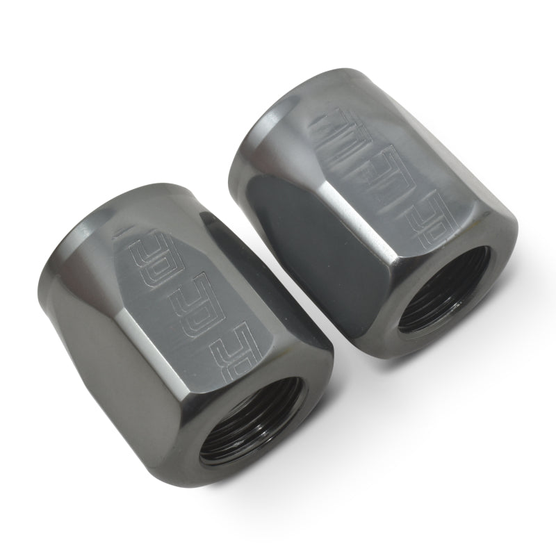 Russell Hose End Socket -6 AN Polished & Gray Anodized (2 PACK)