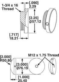 SPC Performance CUPPED 90A RUBBER FOOT
