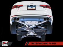 Load image into Gallery viewer, AWE Tuning Audi B9 S4 Track Edition Exhaust - Non-Resonated (Silver 102mm Tips)