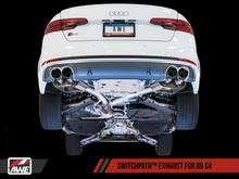 Load image into Gallery viewer, AWE Tuning Audi B9 S4 SwitchPath Exhaust - Non-Resonated (Silver 102mm Tips)