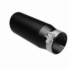 Load image into Gallery viewer, MagnaFlow Tip Stainless Black Coated Single Double Round Single Outlet 5in Dia 4in Inlet 13in L