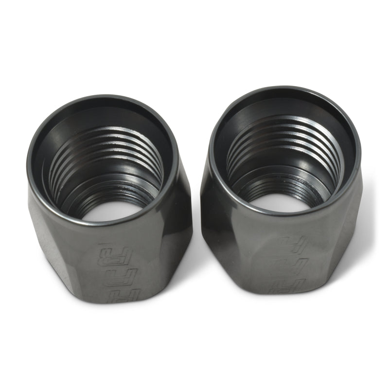 Russell Hose End Socket -10 AN Polished & Gray Anodized (2 Pack)