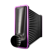 Load image into Gallery viewer, Mishimoto Universal Carbon Fiber Intercooler - Gloss Tanks - 600mm Black Core - C-Flow - P V-Band