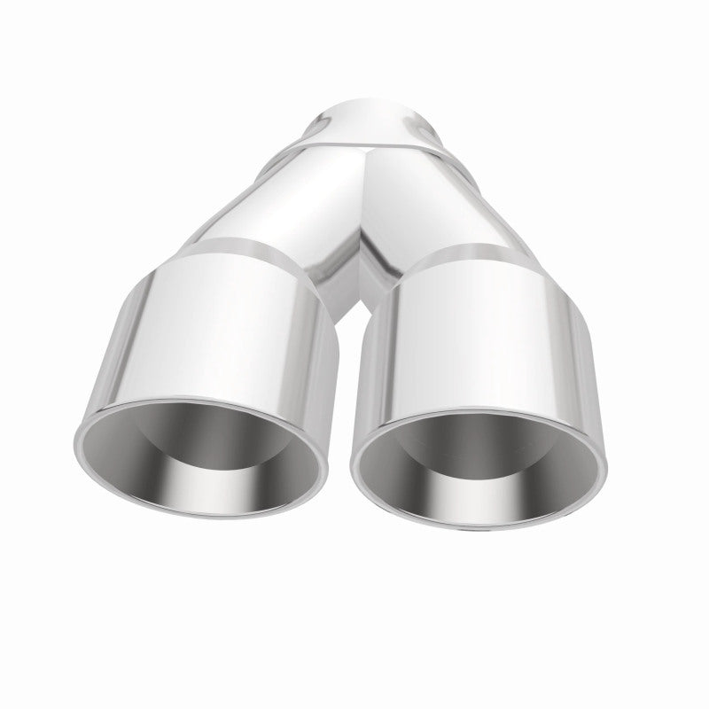 MagnaFlow Double Wall 3in Dual Round Polished Tip 2.25in Inlet