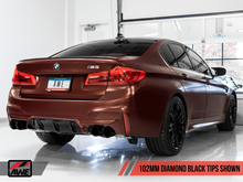 Load image into Gallery viewer, AWE Tuning 18-19 BMW M5 (F90) 4.4T AWD Cat-back Exhaust - Track Edition (Diamond Black Tips)