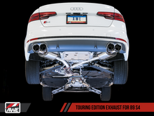 Load image into Gallery viewer, AWE Tuning Audi B9 S4 Touring Edition Exhaust - Non-Resonated (Silver 102mm Tips)