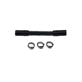 Deatschwerks Convoluted Tubing 100mm Length x 8mm ID Side 1 x 8mm ID Side 2 - Black