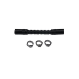 Deatschwerks Convoluted Tubing 100mm Length x 8mm ID Side 1 x 8mm ID Side 2 - Black