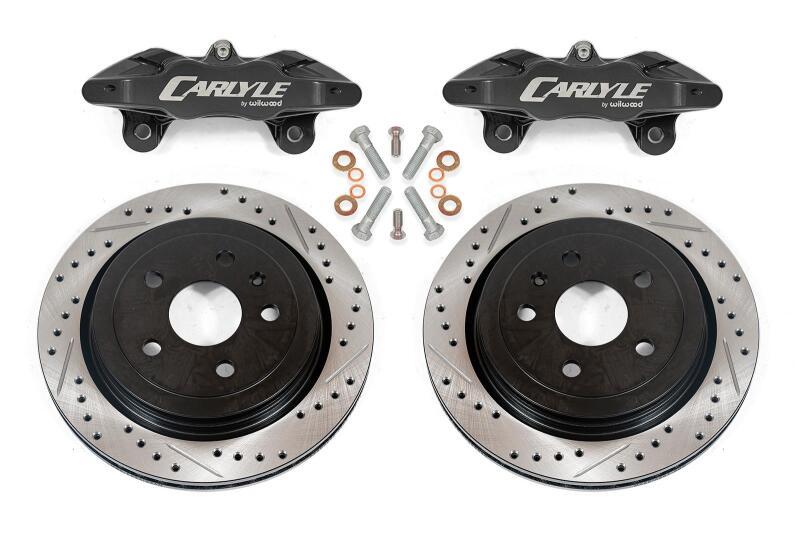 BMR 97-04 Chevrolet Corvette C5 Brake Kit For 15in Conversion Drilled & Slotted Rotors Black Caliper