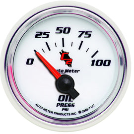 Autometer C2 52mm Electric 0-100 PSI Oil Pressure Gauge