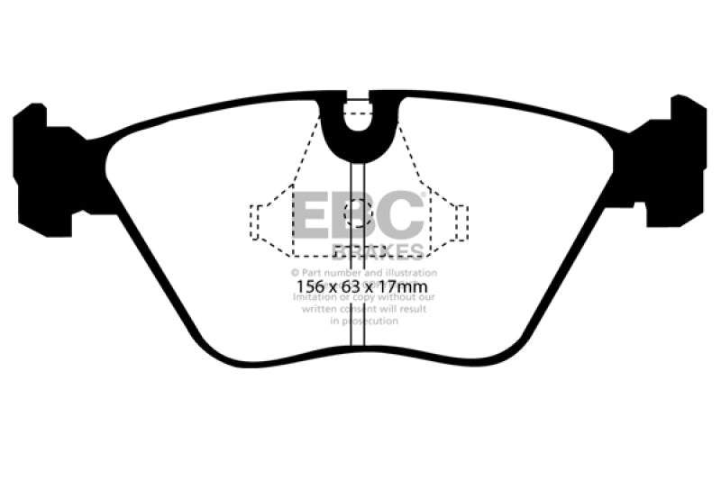 EBC 89-91 Audi 200 2.2 Turbo (ATE) Yellowstuff Front Brake Pads