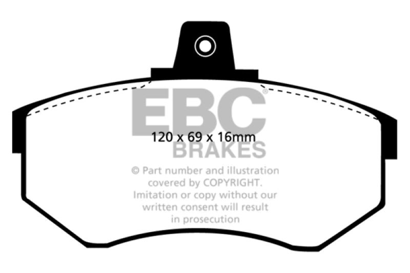 EBC 81-83 Audi 5000 2.1 Turbo Redstuff Front Brake Pads