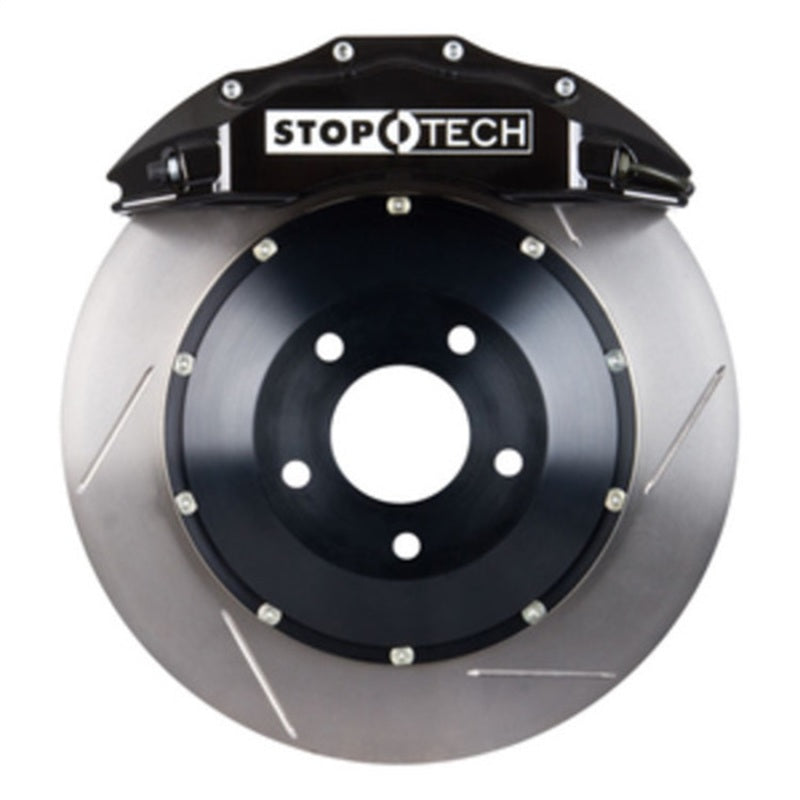 StopTech 08-10 Audi S5 Front BBK w/ Black ST-60 Calipers Slotted 380x32mm Rotors Pads Lines